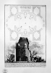 Mausoleum van Villa Gordiani door Giovanni Battista Piranesi